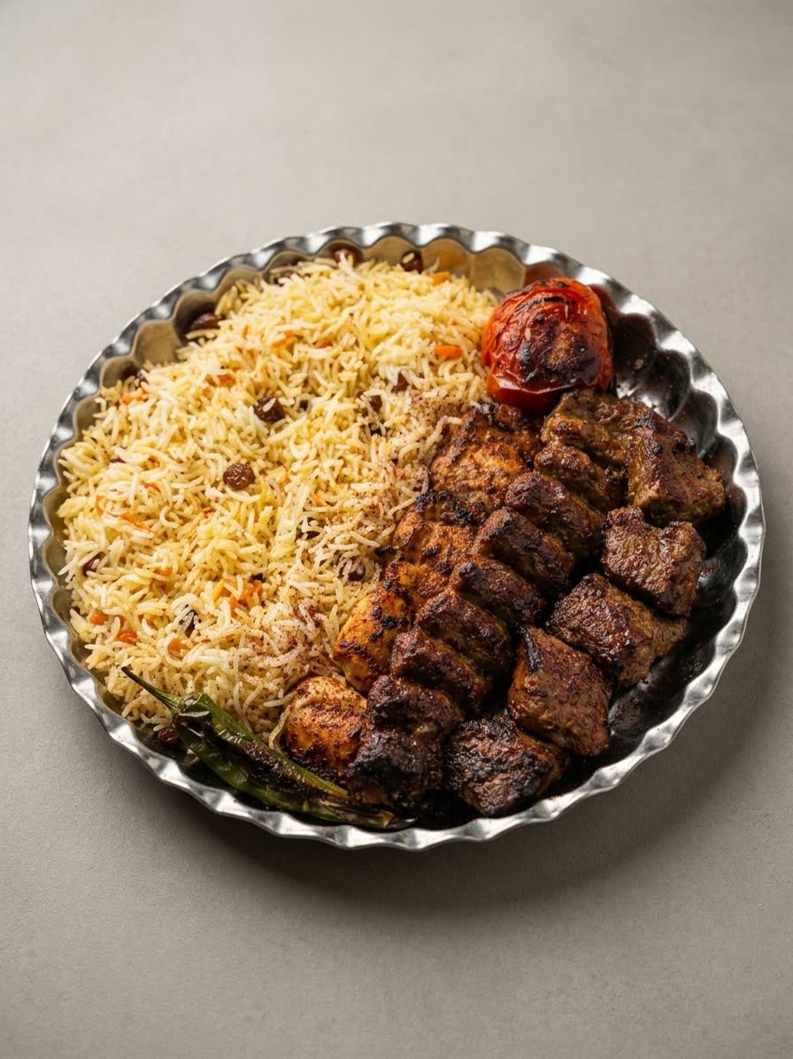 Rice with 3 Skewers